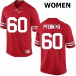 Women's Ohio State Buckeyes #60 Blake Pfenning Red Nike NCAA College Football Jersey Super Deals XAN1744YY